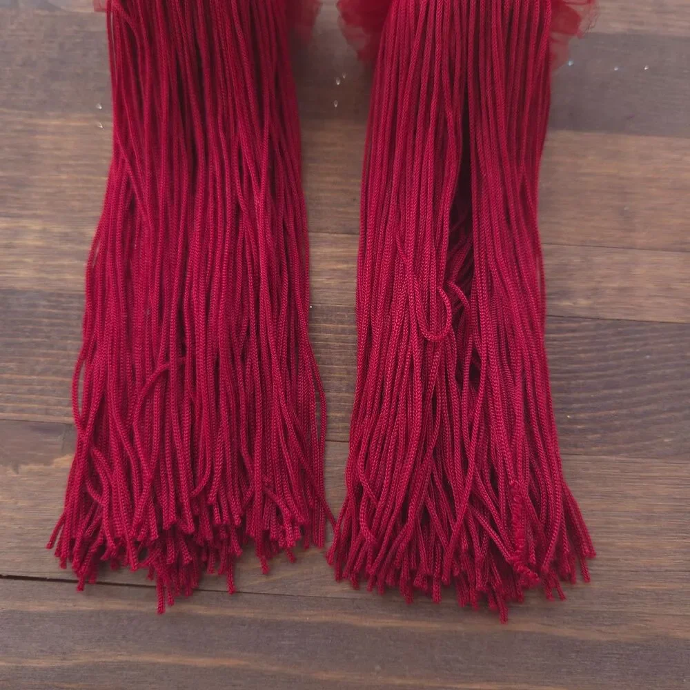 Set of 2 Burgundy Red Decorative Tassel Curtain Tiebacks Christmas Decor 8
